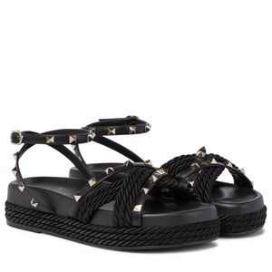 Valentino Rockstud Torchon Sandals